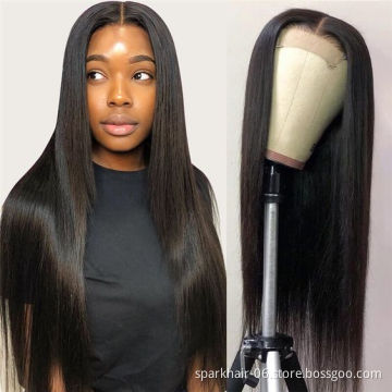 SPARK Vendor Hd Transparent Swiss Lace Front Wig Human Hair 360 Lace Frontal Wig Glueless Brazilian 100% Virgin Full Lace Wig